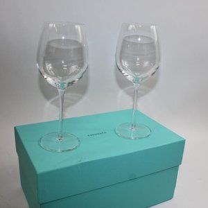 UNOPENED  2 sets of 2 (Total 4) Tiffany and Co wine glasses